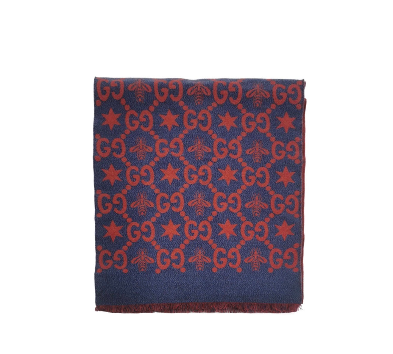 GUCCI GG Reversible Wool Silk Scarf