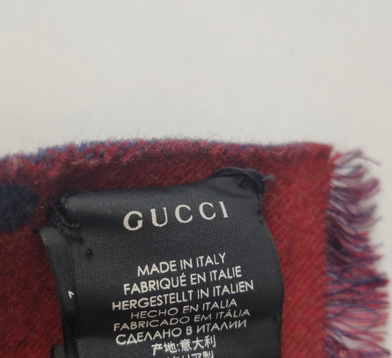 GUCCI GG Reversible Wool Silk Scarf