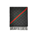 GUCCI GG Wool Alpaca Monogram Web Scarf