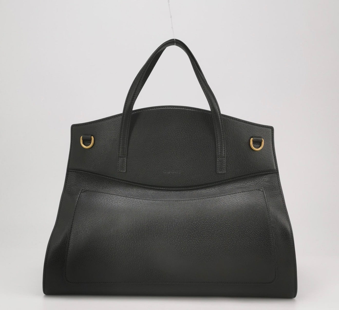 GUCCI Grained Calfskin Web Crystal Butterfly Totem Top Handle Bag