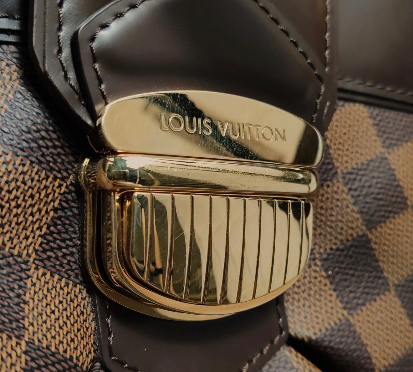 LOUIS VUITTON Damier Ebene Sistina GM