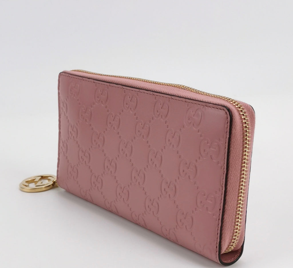 GUCCI Guccissima Leather Zip-around Wallet