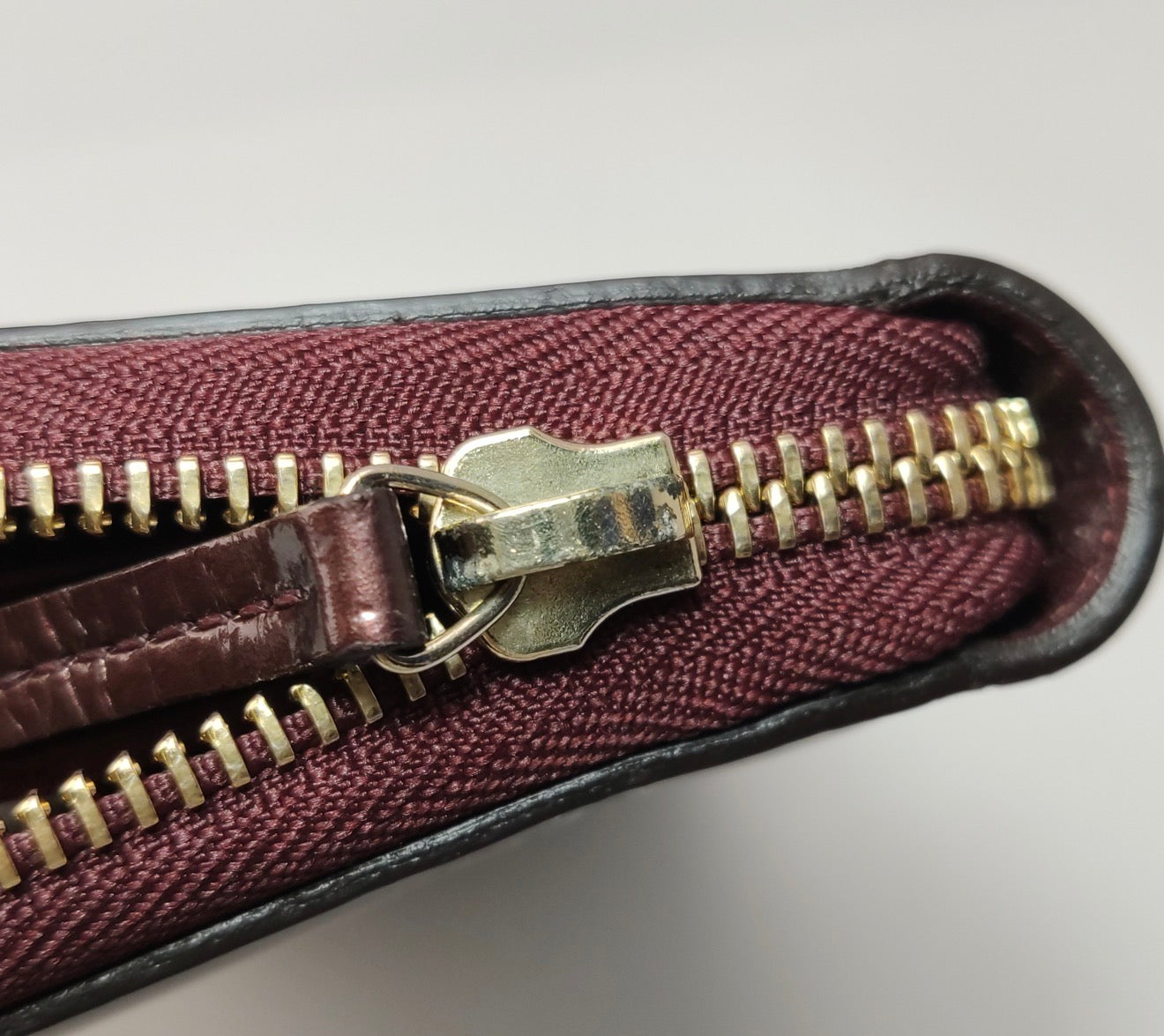 GUCCI Patent Guccissima Zip Around Long Wallet