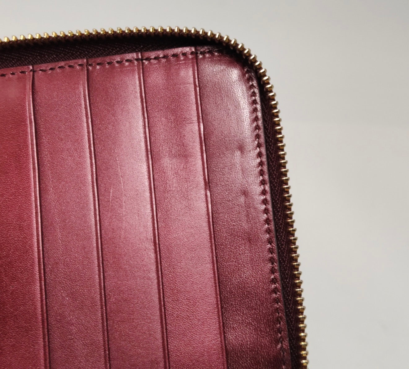 GUCCI Patent Guccissima Zip Around Long Wallet