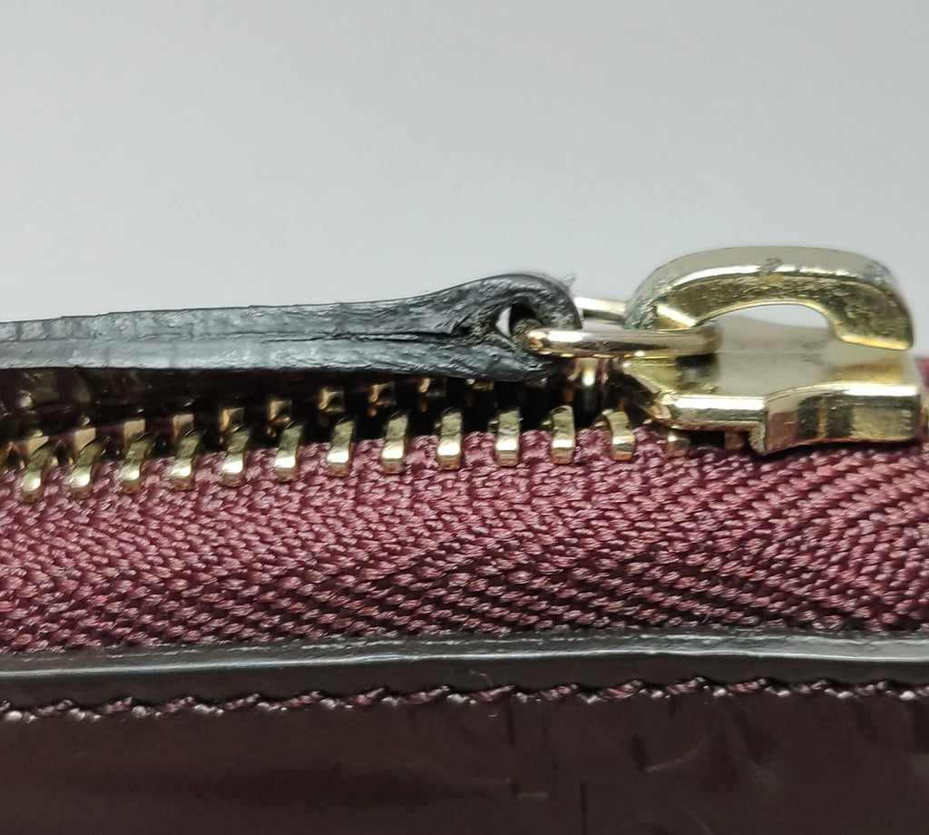 GUCCI Patent Guccissima Zip Around Long Wallet