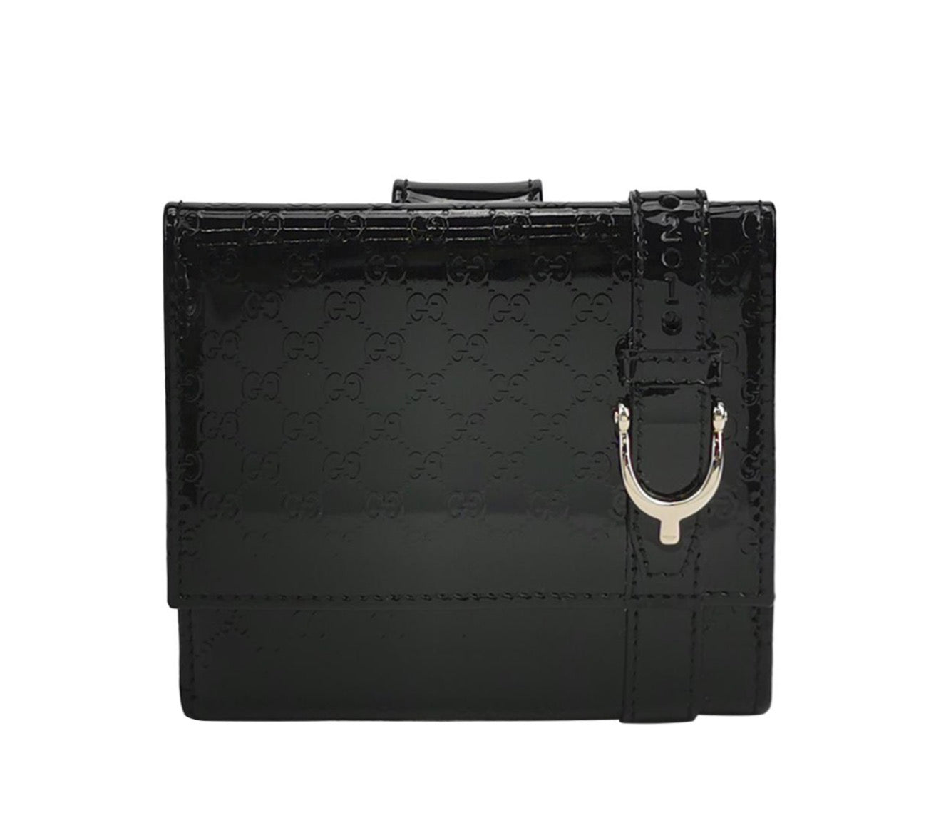 GUCCI Microguccissima Patent Leather Wallet