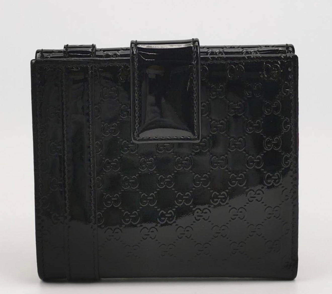 GUCCI Microguccissima Patent Leather Wallet