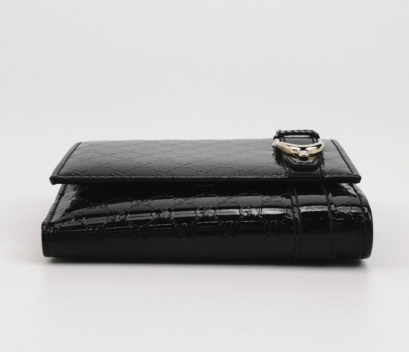 GUCCI Microguccissima Patent Leather Wallet