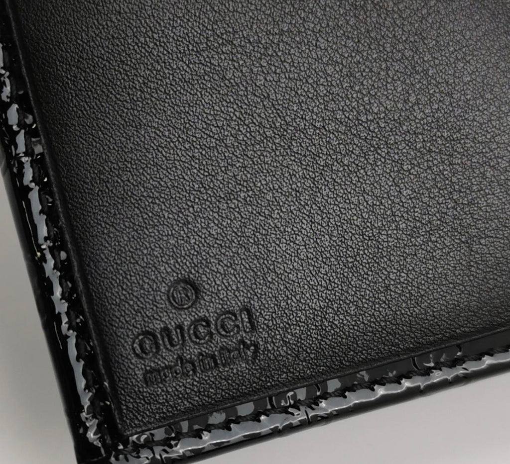 GUCCI Microguccissima Patent Leather Wallet