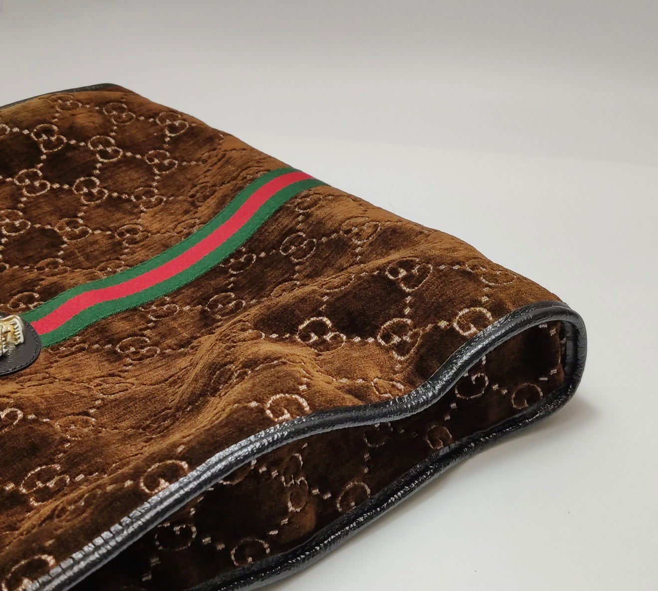 GUCCI Rajah GG Large Velvet Tote Handbag