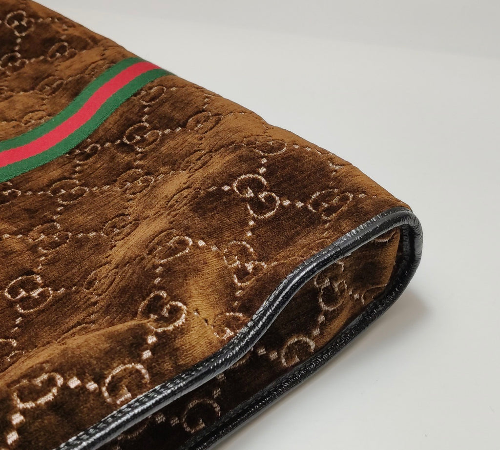 GUCCI Rajah GG Large Velvet Tote Handbag