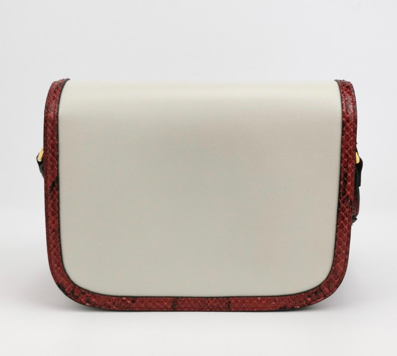 GUCCI Horsebit 1955 Python Trim Shoulder Bag