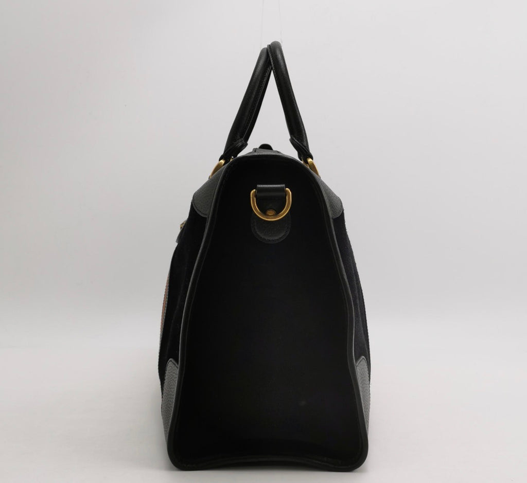 GUCCI Large Suede Neo Web Medium Duffle Bag