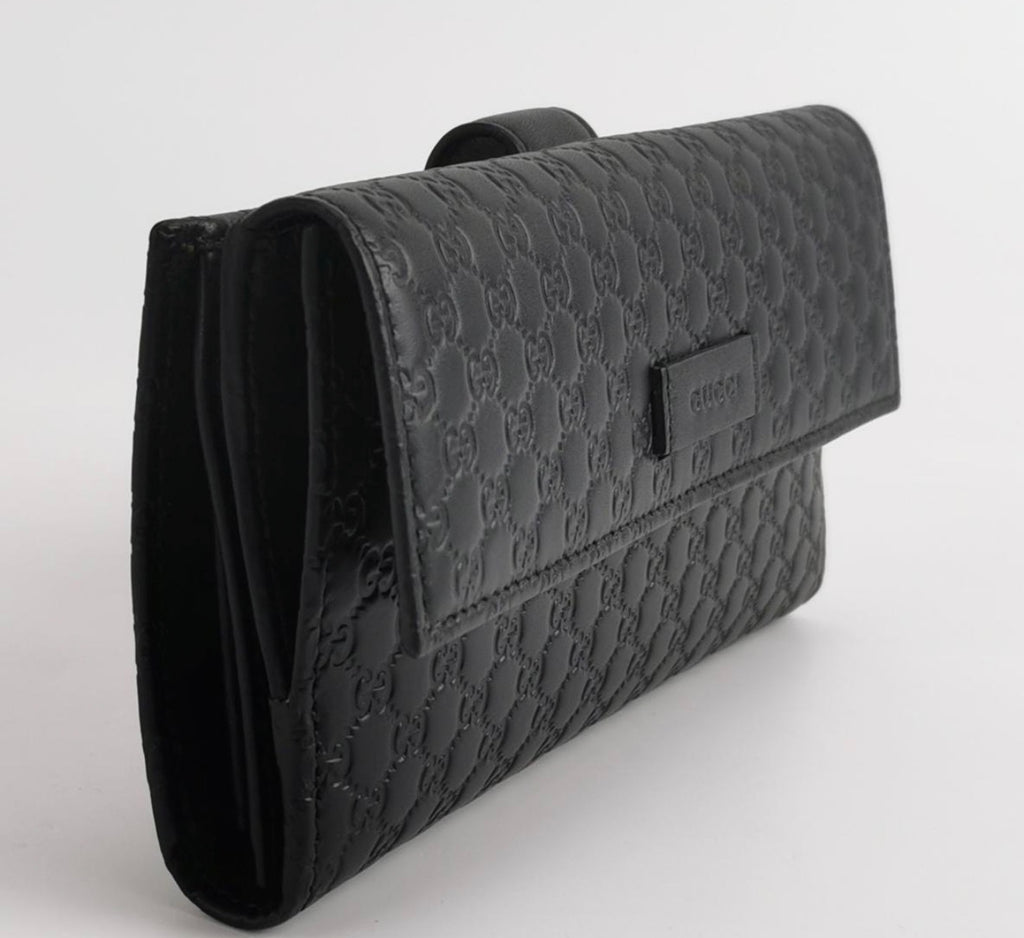 GUCCI Microguccissima Leather Continental Flap Wallet