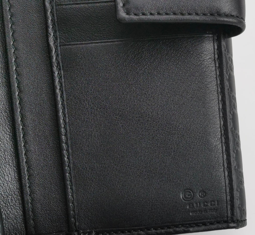 GUCCI Microguccissima Leather Continental Flap Wallet