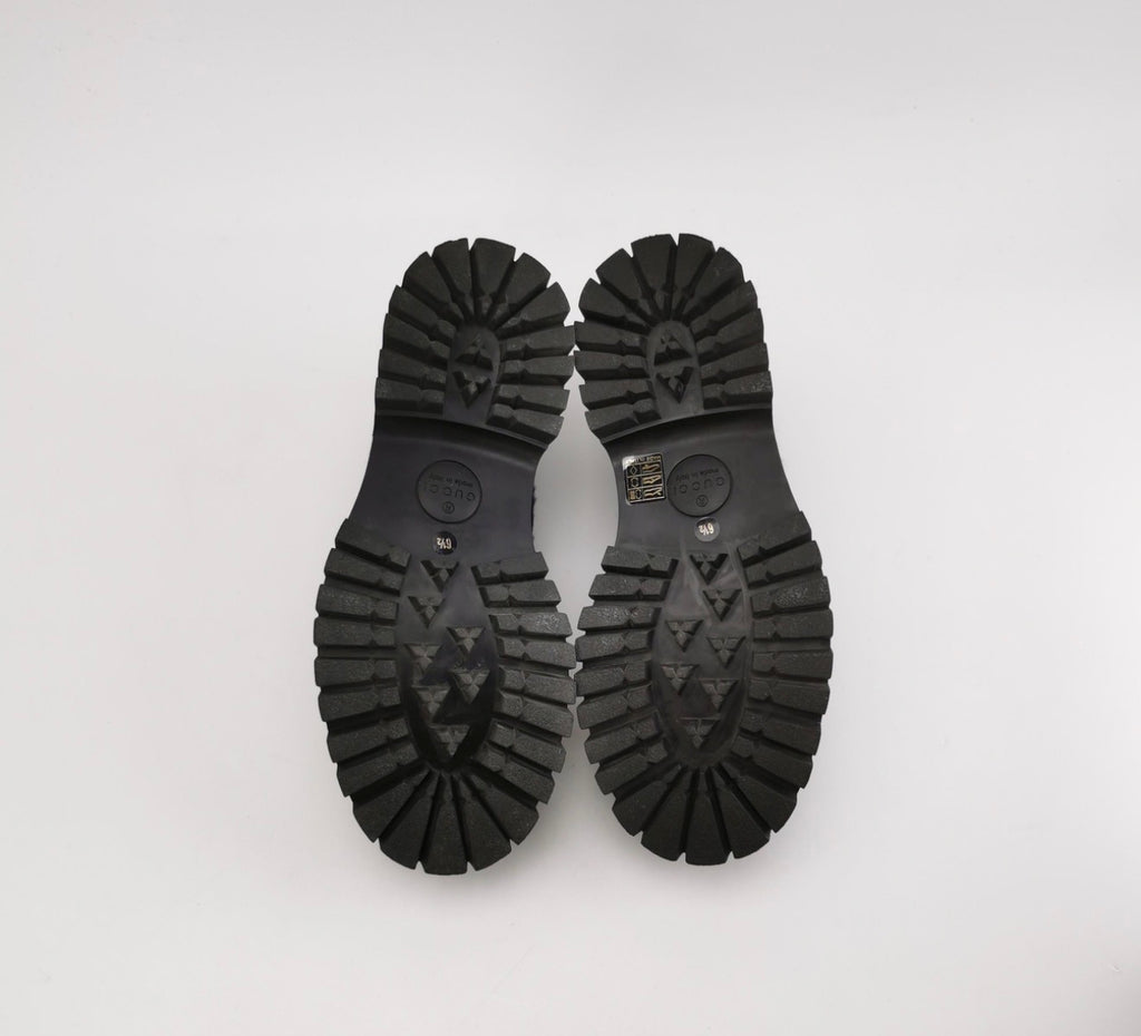 GUCCI 1955 Horsebit and Bee Accent GG Jacquard Shoes