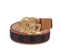 GUCCI GG Buckle Leather Jacquard Belt